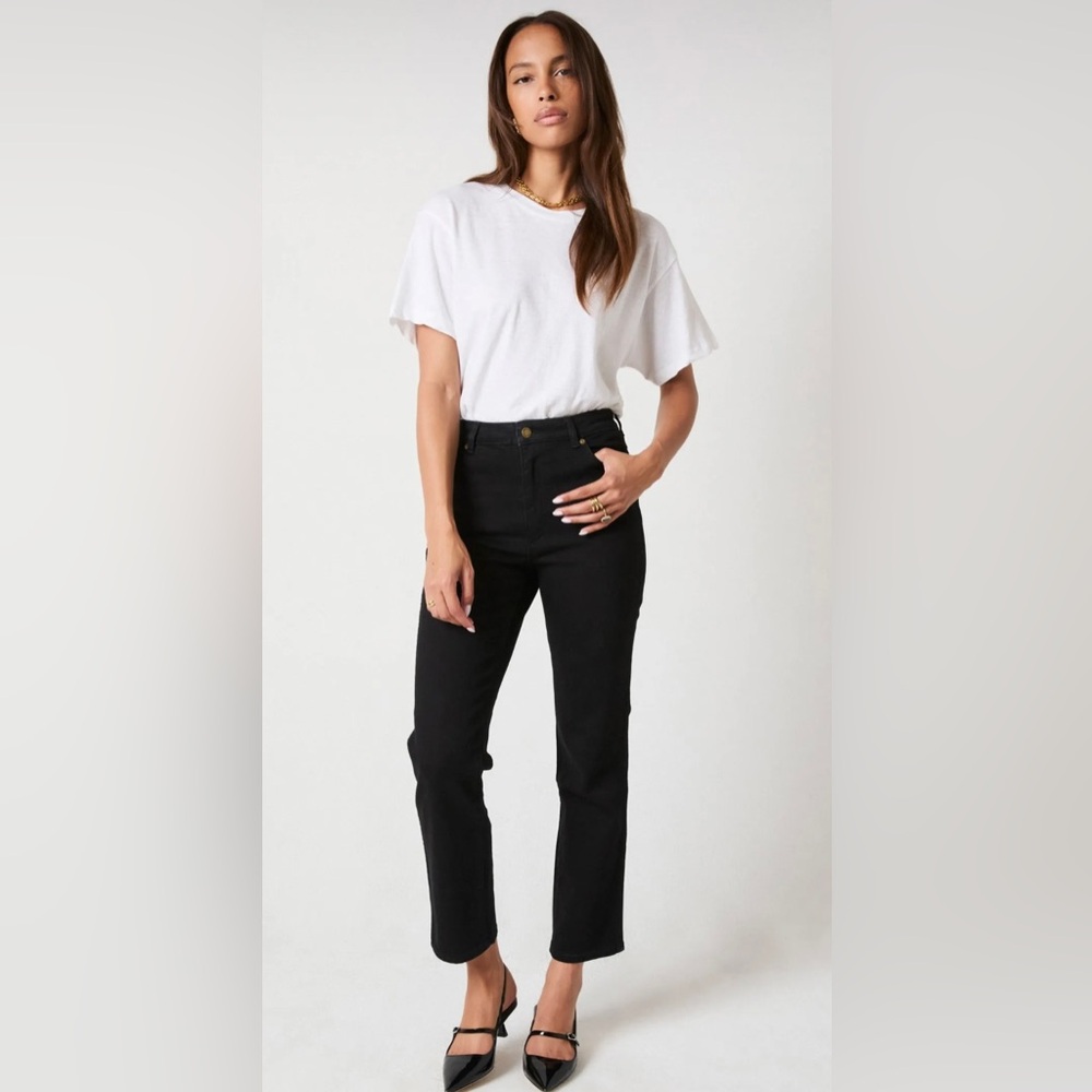 Rolla’s High Rise Original Straight Jeans in Ash Black
